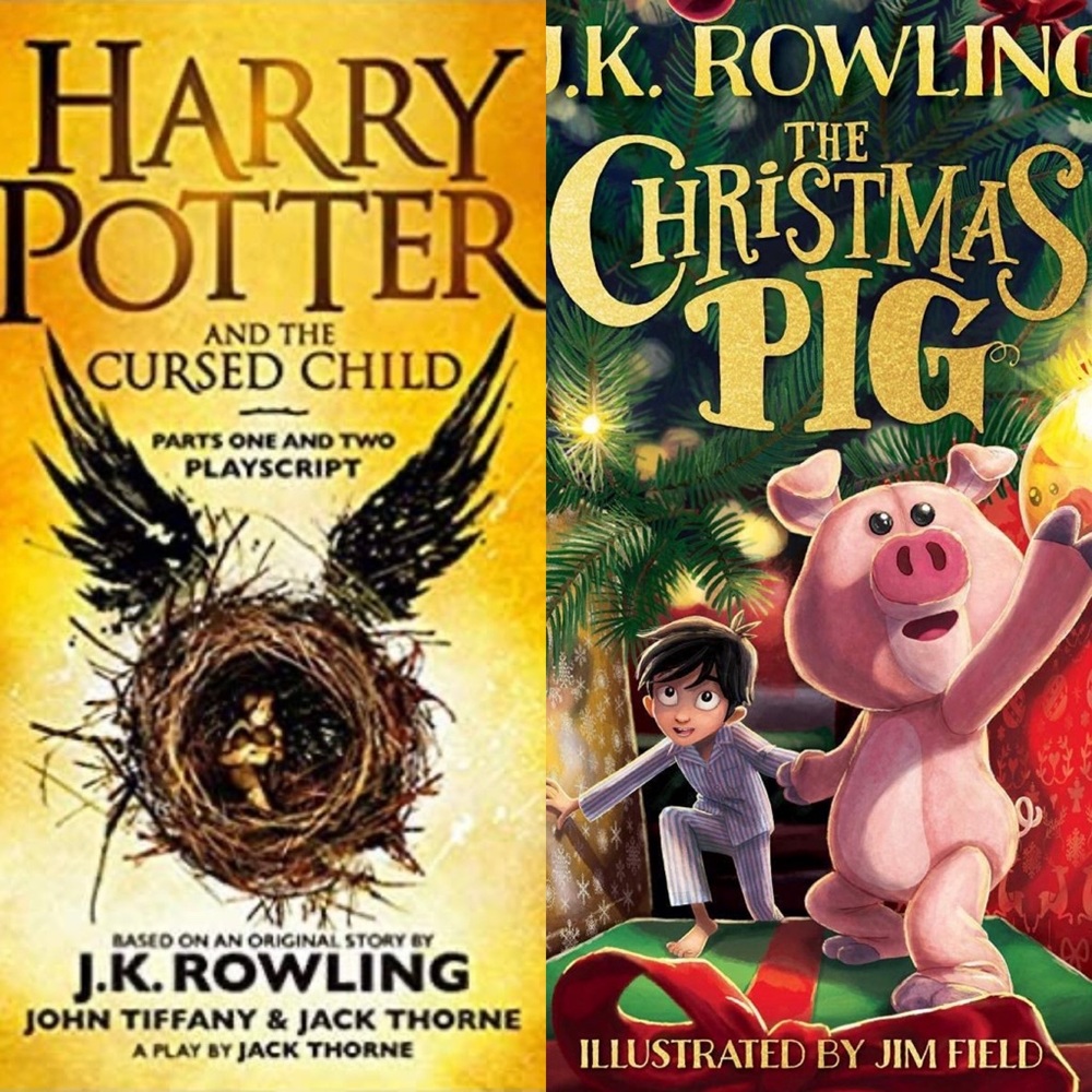 Bundle of 2 J.K. Rowling Books: Harry Potter Cursed Child and Christmas Pig